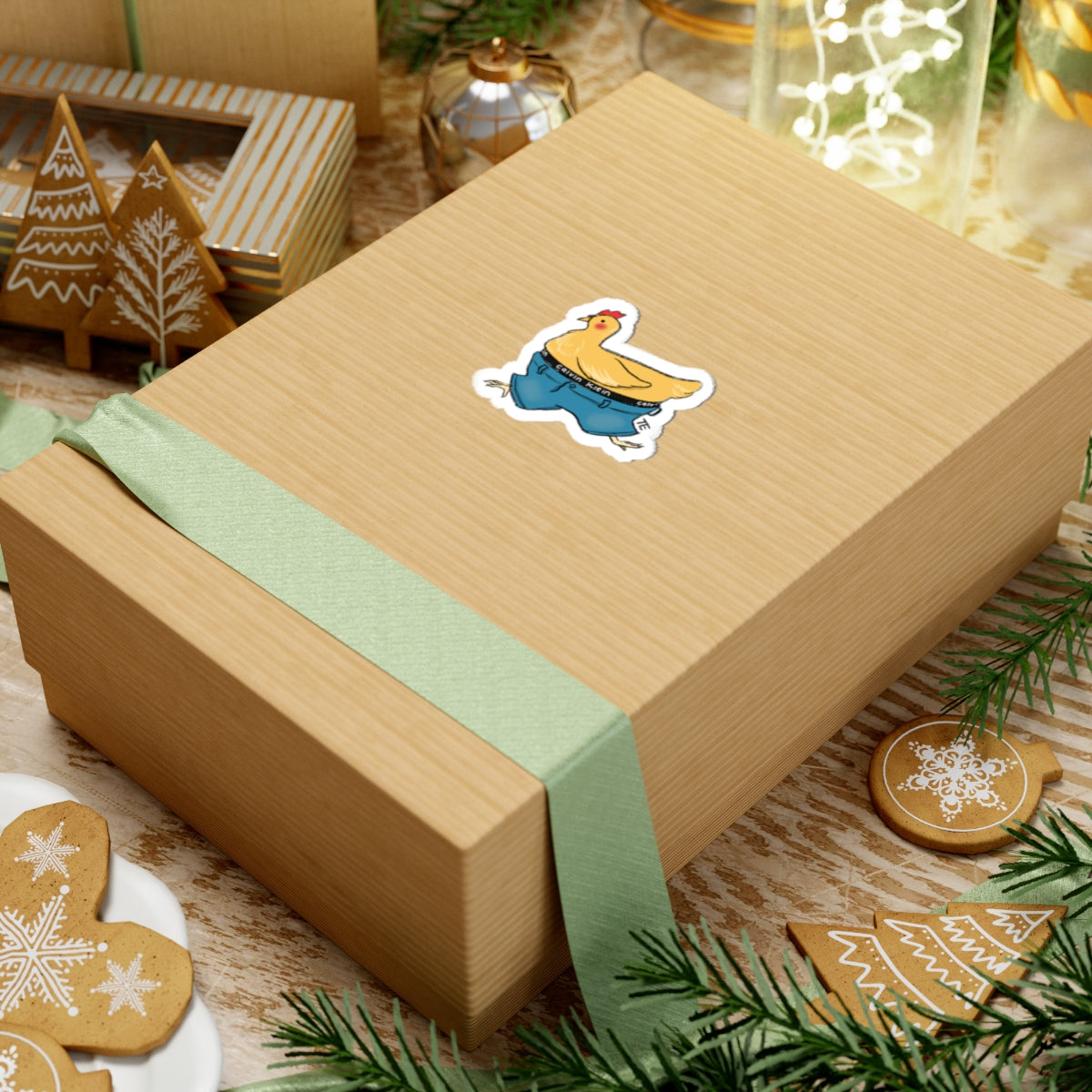 Swag Chicken Sticker || Funny Chicken Sticker, Quirky Decor, Laptop, Water Bottle, Gift for Chicken Lovers, Unique Humor Stickers