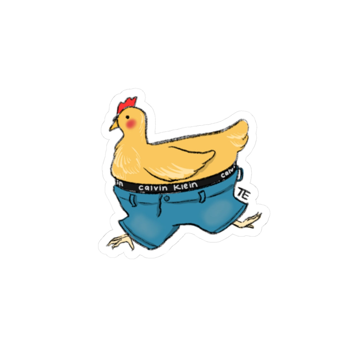 Swag Chicken Sticker || Funny Chicken Sticker, Quirky Decor, Laptop, Water Bottle, Gift for Chicken Lovers, Unique Humor Stickers