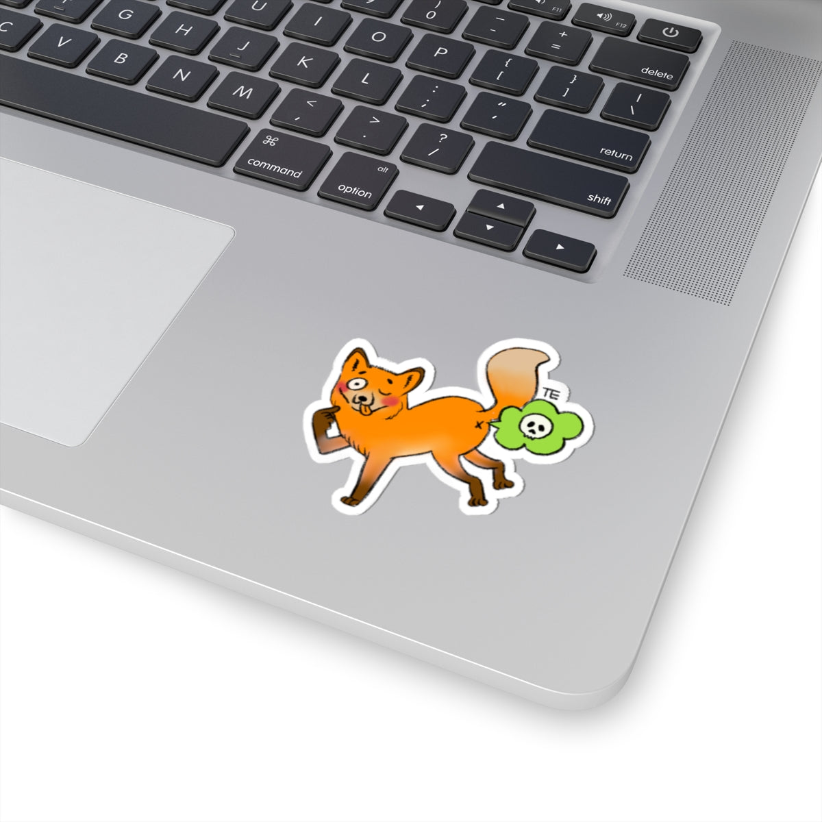 Fart Fox Sticker || Fun Laptop Decor, Cute Animal Stickers, Gift for Animal Lovers, Playful Accessories